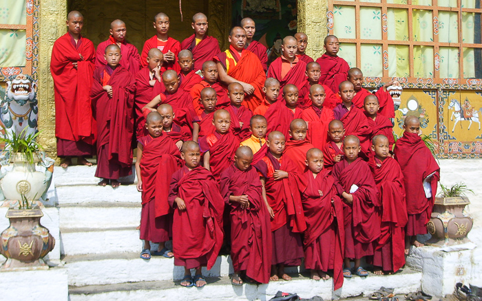 Novice monks photo-call