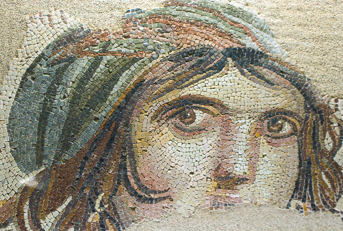 Gypsy girl mosaic