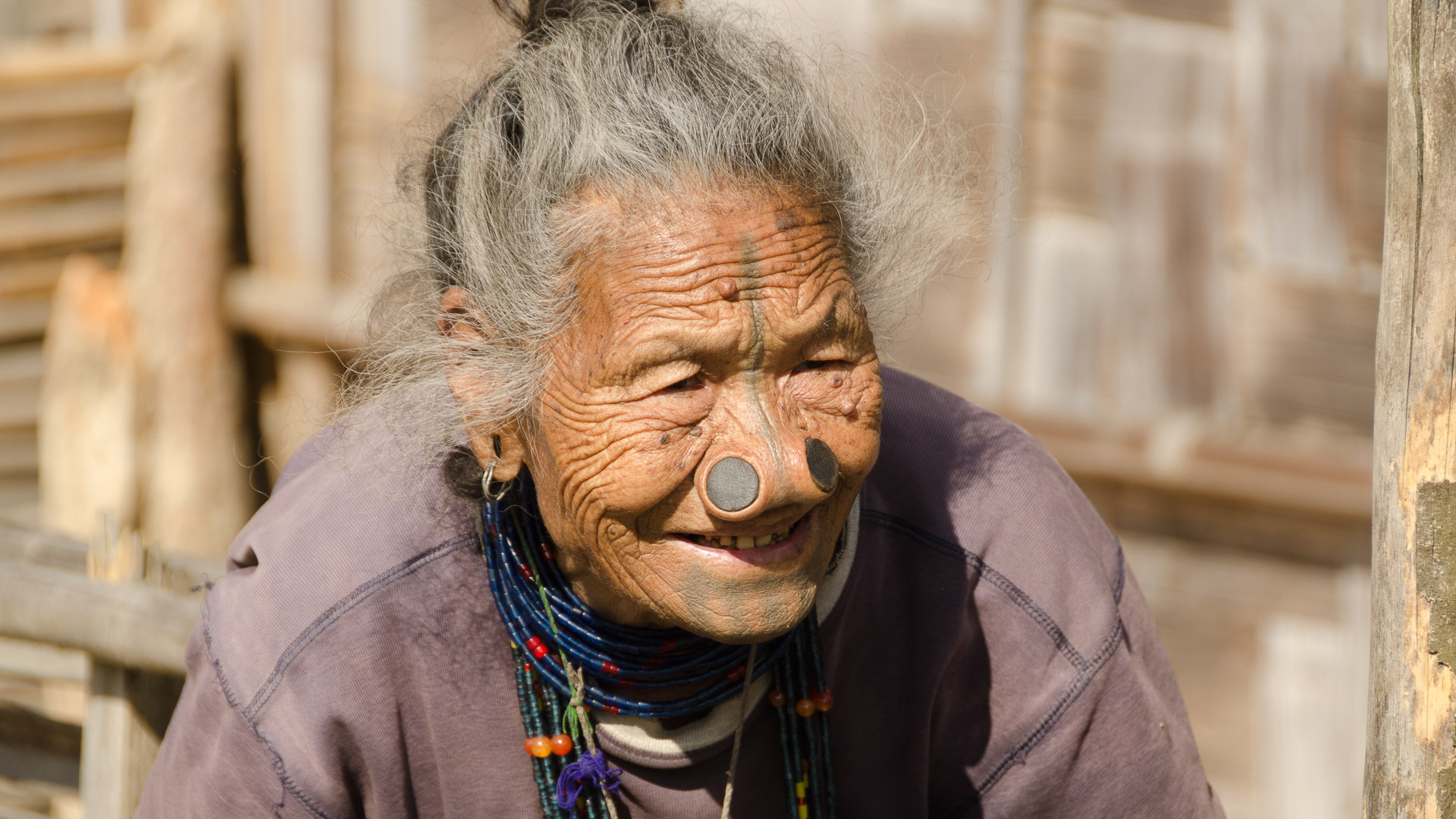 Tribal old woman from Arunachal