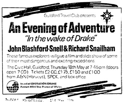 advert for Civic Hall event